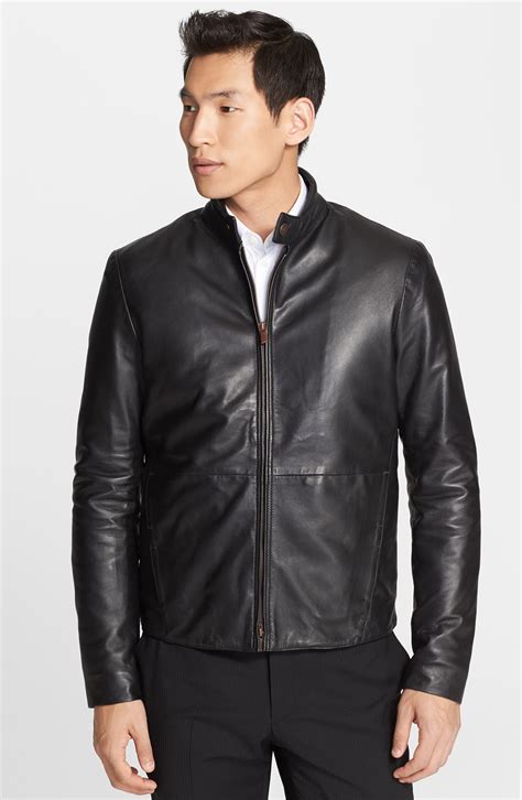 armani collezioni lambskin leather jacket.